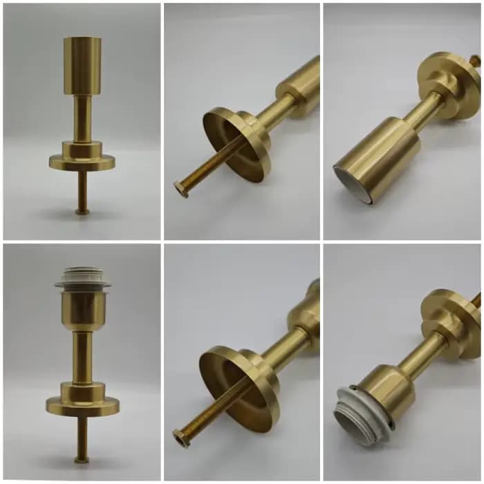 Accessoires d'assemblage pour lampe de bureau en laiton, abat-jour en verre céramique E27, accessoires de lampe de table DIY, pièce de base de lampe en cuivre