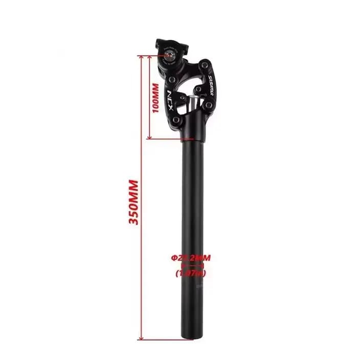 Tige de selle à suspension SR Suntour CNC, débattement de 50 mm, longueur de 350 mm, amortissement réglable multi-tailles 27,2-33,9 mm pour VTT