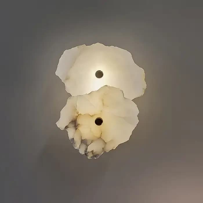 Applique murale LED en marbre naturel, en cuivre, nouveauté de luxe, pour chambre à coucher, salon, salle à manger, décoration murale, Design d'art moderne