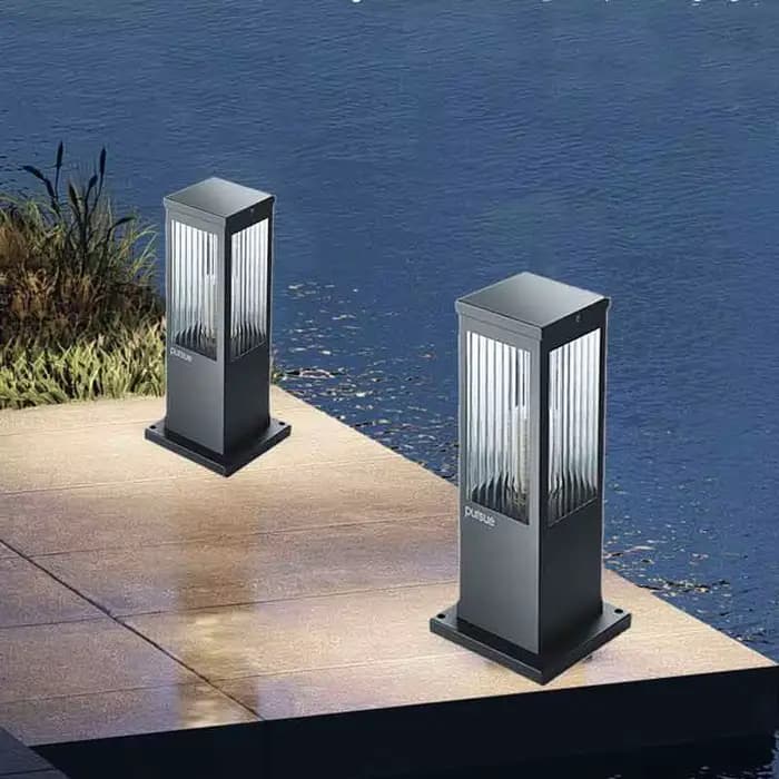 La luminosité extérieure de l'herbe de cour a mené la lumière simple de pelouse de parc de Villa de paysage de jardin
