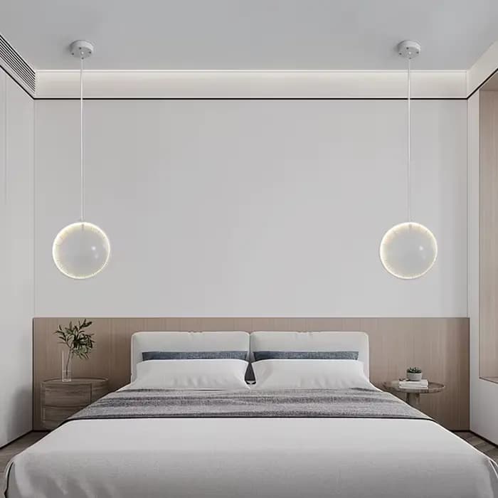 Yuji Okitsu lustre LED rond clair verre lumière réplique lampe design hôtel salon lampe design salle à manger meubles li