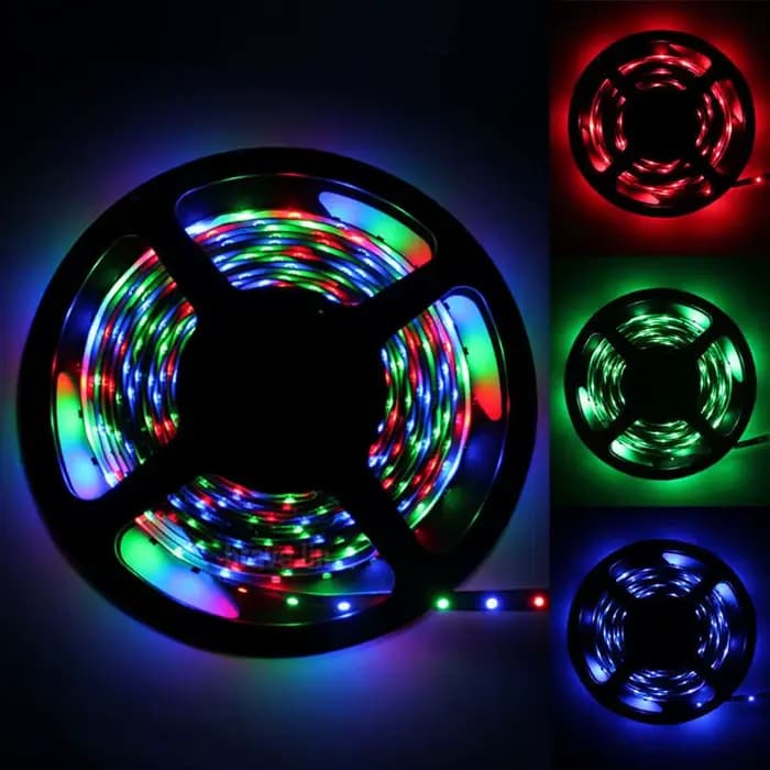 Bande lumineuse LED 12V 5M 300 LED SMD 3528, bande à diodes RGB et couleurs uniques, ruban LED de haute qualité, lumières flexibles de décoration pour la maison