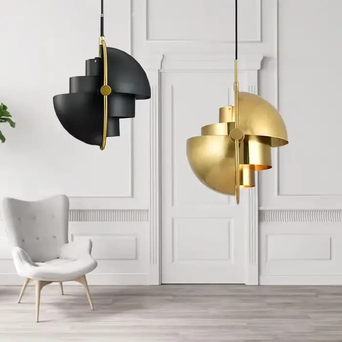 Lampe LED Suspendue en Fer Chromé localité, Luminaire Décoratif d'Nik, Idéal pour une Cuisine ou une Chambre à Coucher