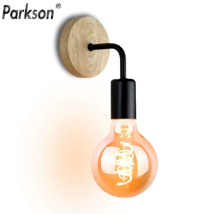 Applique murale industrielle Vintage en bois, ampoule rétro E27 à intensité variable, luminaire décoratif d'intérieur pour la maison et le Loft