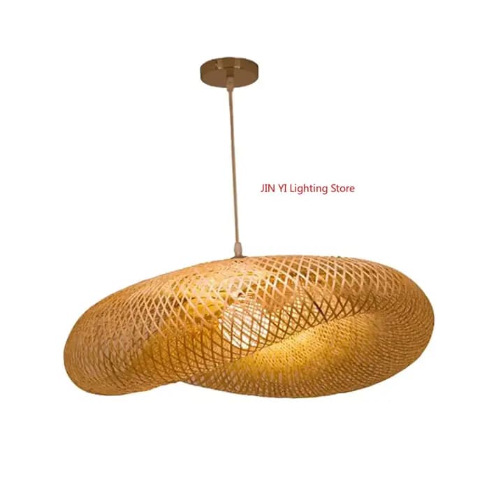 Luminaire suspendu LED en bambou tressé vintage fait main pour salon, cuisine, éclairage intérieur en rotin tressé, luminaires décoratifs