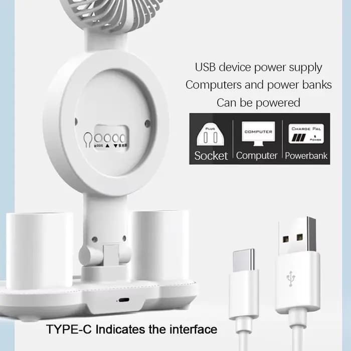 Lampe de Table Led Rechargeable pour lampe de bureau d'étude lampe de lecture veilleuse Led avec ventilateur horloge Led affichage lampe de bureau de lecture