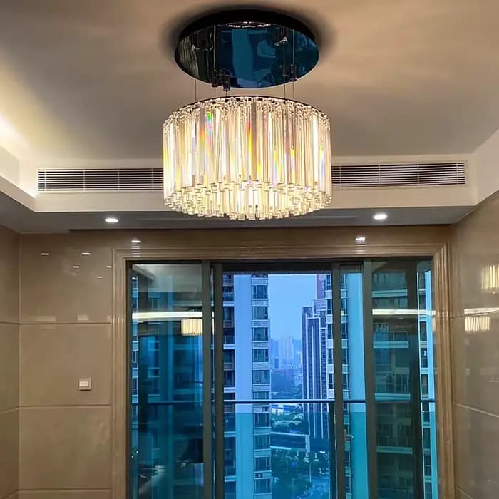Lampe suspendue moderne de designer italien, luminaire décoratif rond de luxe pour salon, salle à manger, lampe en cristal