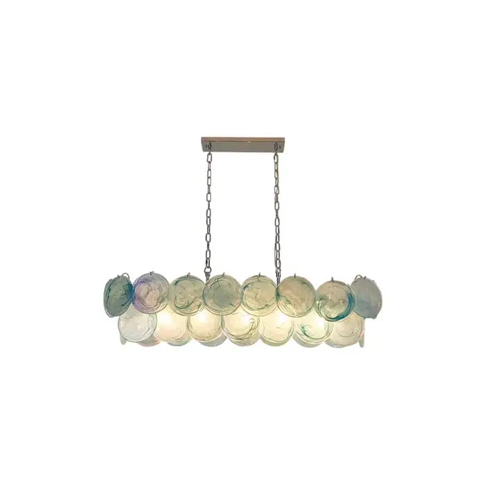 Lustre LED Dimmable 2026 en Verre Murano Suspension Luminaire pour Hall d'entrée et Salle à Manger Installation Facile et Luminosité Variable Occasion Spéciale