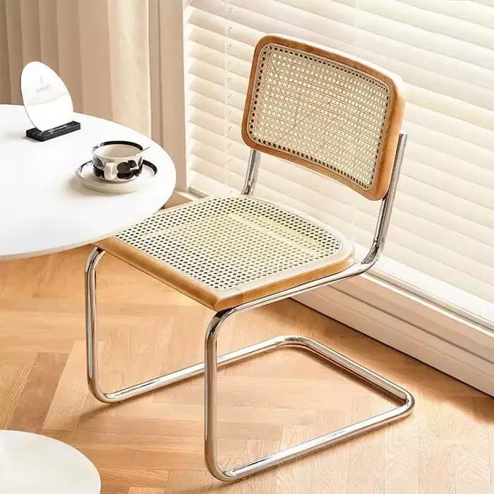 Chaise de salle à manger en rotin tissé moderne, chaises de Restaurant d'extérieur, chaise empilable en rotin