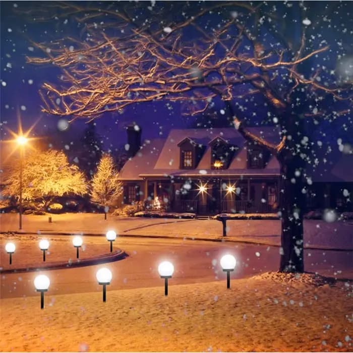 Style moderne jardin solaire pelouse lumières Camping en plein air paysage urbain décoratif LED étanche ampoule circulaire lampe économie d'énergie
