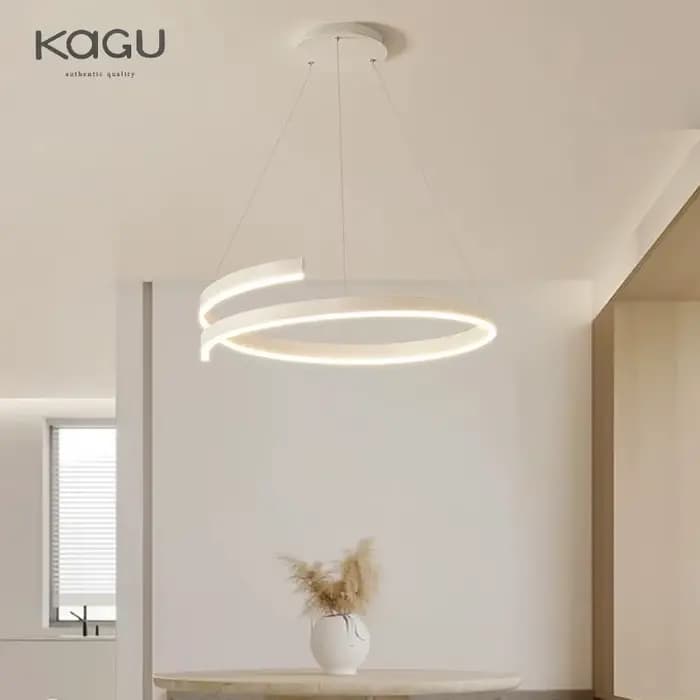 Lustre en spirale noir/blanc pour salon, salle à manger, cuisine, luminaires de plafond ronds, moderne, intérieur, variable, monté en Surface