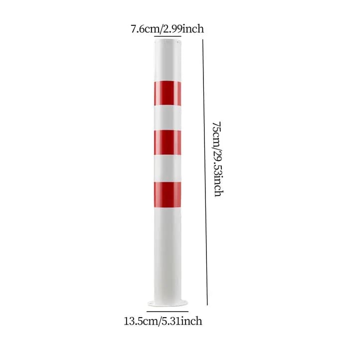 Borne de stationnement de protection rouge et blanche, 75cm de H, pour hôtels, trottoirs, supermarchés, compétences résidentielles, stationnement