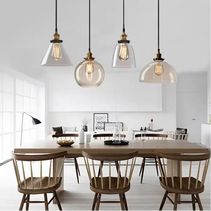 Lampe suspendue en verre de Style rétro nordique, luminaire décoratif d'intérieur, idéal pour un Restaurant, un Bar ou une personnalité commerciale, un salon ou une cuisine