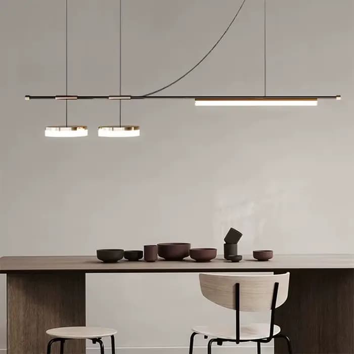 Plafonnier Suspendu au Design Moderne et Simple, Luminaire Décoratif d'Nik, Idéal pour une Salle à Manger ou une Cuisine de Luxe