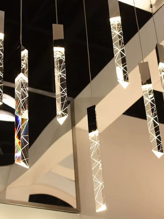 Plafonnier Led suspendu en cristal au design créatif, design moderne, luminaire décoratif d'intérieur, idéal pour des escaliers ou la maison