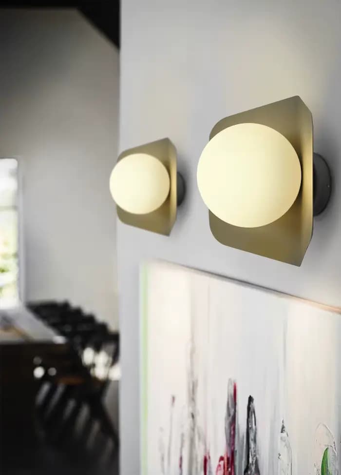 Applique murale en forme de boule de verre au design nordique moderne, Luminaire décoratif d'intérieur, idéal pour un Restaurant, un couloir, une chambre à coucher