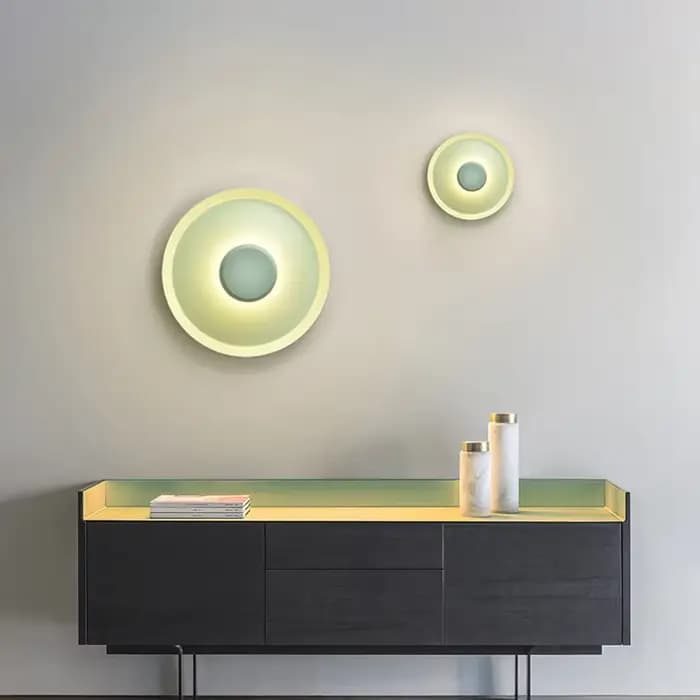 Plafonnier LED Circulaire au Design Nordique Moderne, Luminaire Décoratif d'Nik, Idéal pour une Chambre à Coucher, un Bureau ou un Couloir