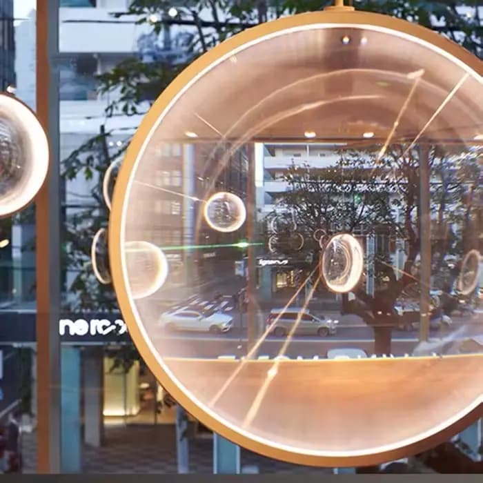 Yuji Okitsu lustre LED rond clair verre lumière réplique lampe design hôtel salon lampe design salle à manger meubles li