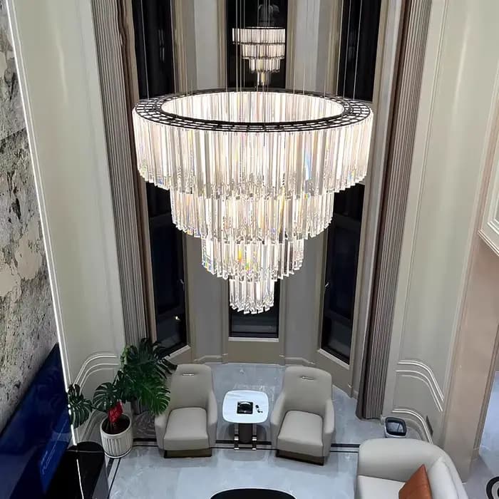 Lampe suspendue moderne de designer italien, luminaire décoratif rond de luxe pour salon, salle à manger, lampe en cristal