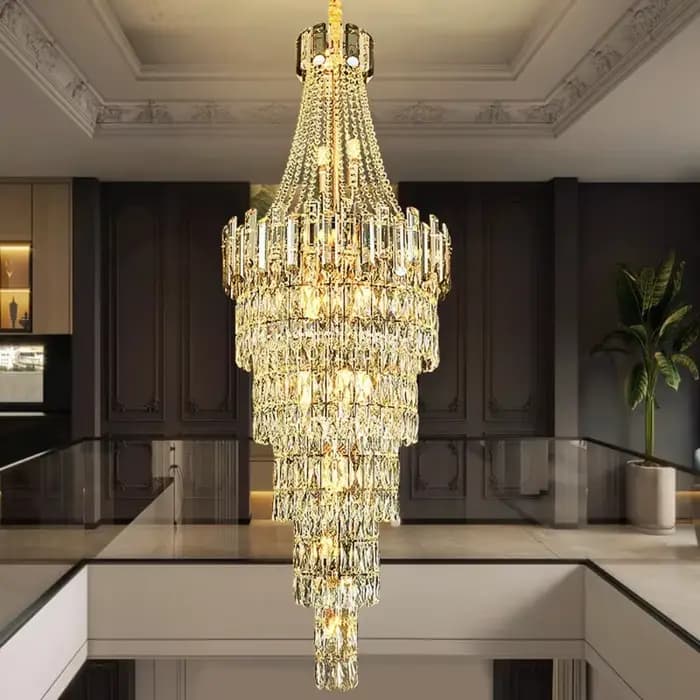 Lustre en cristal de conception en spirale pour escalier de hall d'hôtel E14 support de lampe moderne décor à la maison luminaire LED suspension