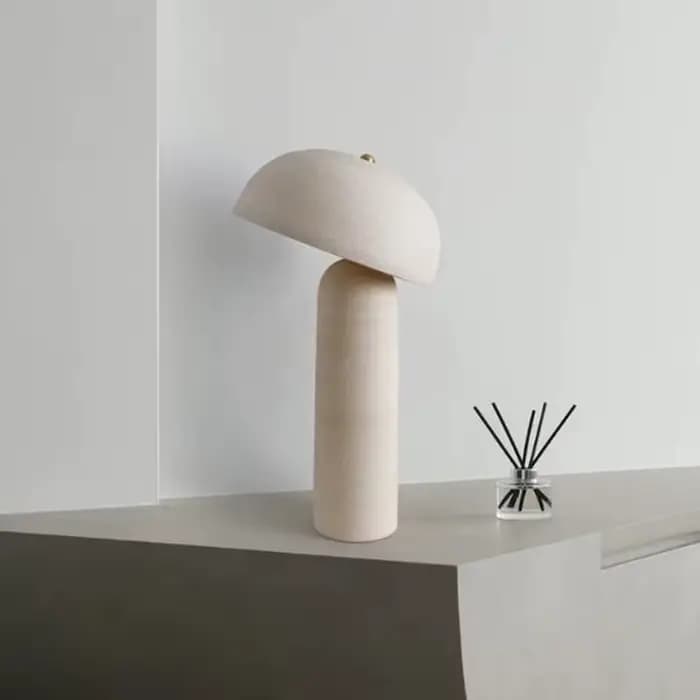 Ceramicah Tera-Lampe rétro en céramique pour salon et chambre à coucher, design en frêne, décoration créative, lampe de chambre plus lente