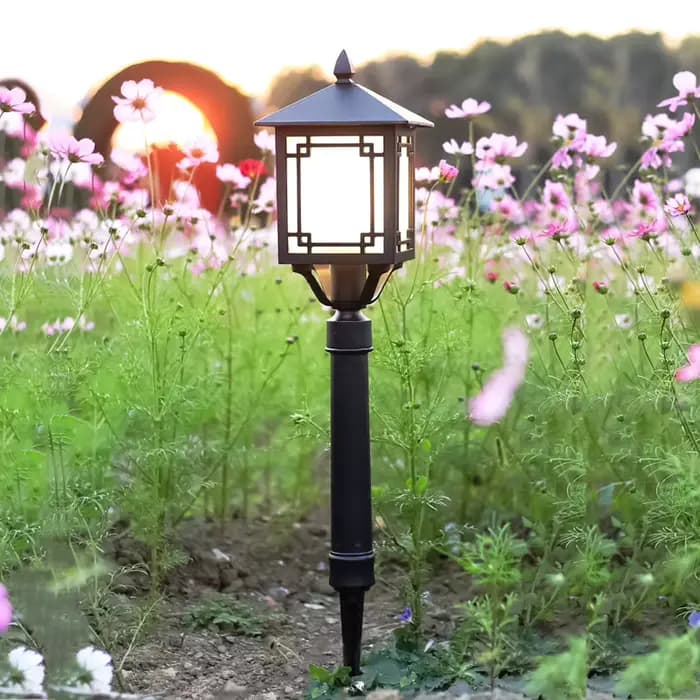 Lumière de jardin extérieure étanche jardin chemin lumière paysage lampe porte colonne Patio cour allée pelouse éclairage décoration