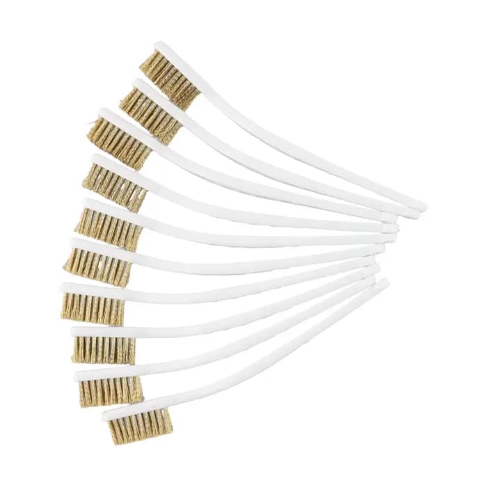 Brosse métallique en laiton 10 pièces efficace pour le nettoyage des métaux industriels, outil pratique d'élimination de la rouille pour la Construction et l'installation d'huile