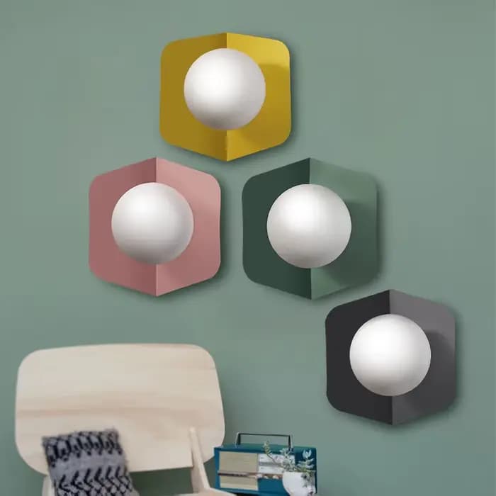 Applique murale en forme de boule de verre au design nordique moderne, Luminaire décoratif d'intérieur, idéal pour un Restaurant, un couloir, une chambre à coucher