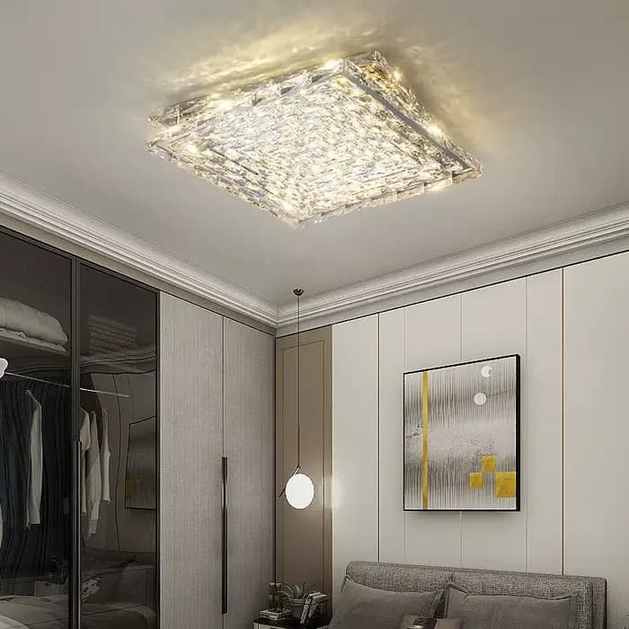 Plafonniers en cristal de luxe lustre conceptions modernes pour salon chambre éclairage intérieur plafonnier décor à la maison luminaire