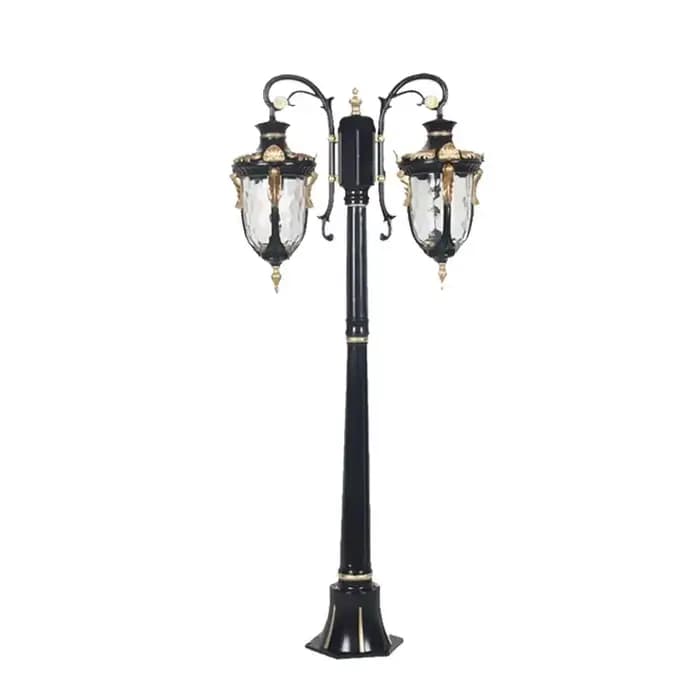 Lampe de jardin extérieure étanche, style rétro européen, lampadaire de rue pour villa, lampadaire paysager sur poteau haut