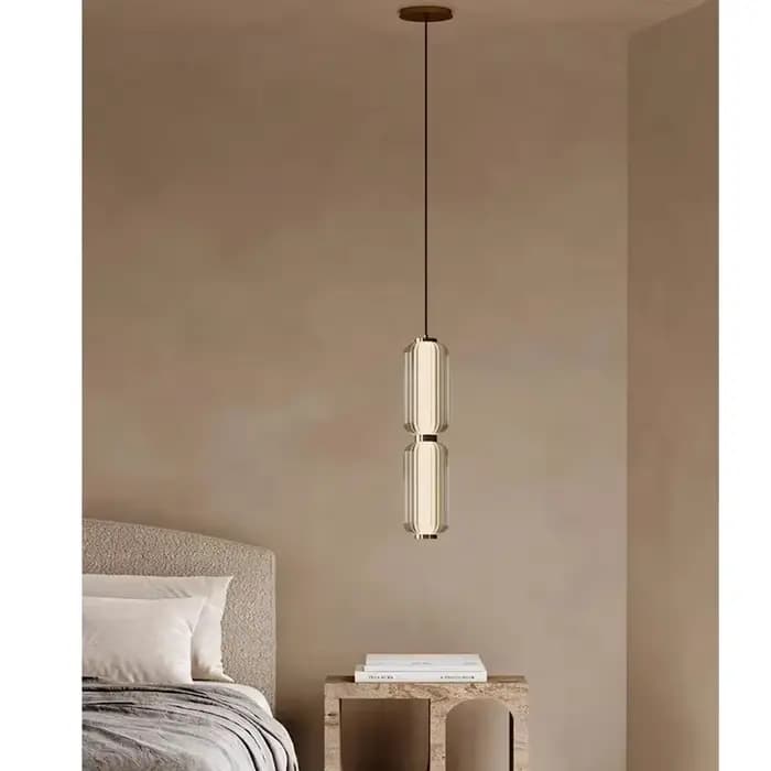 Style américain éclairage hôtel de luxe salon lustre haut de gamme danois LED Restaurant escalier combinaison petite suspension
