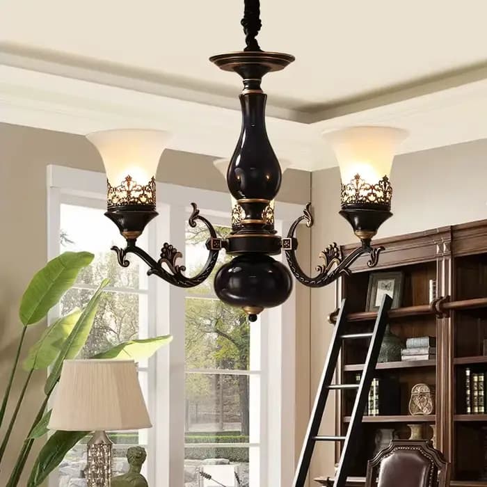 Lampe suspendue Led rétro française, luminaire décoratif d'intérieur, adapté aux salons, villas, chambres à coucher, salles à manger