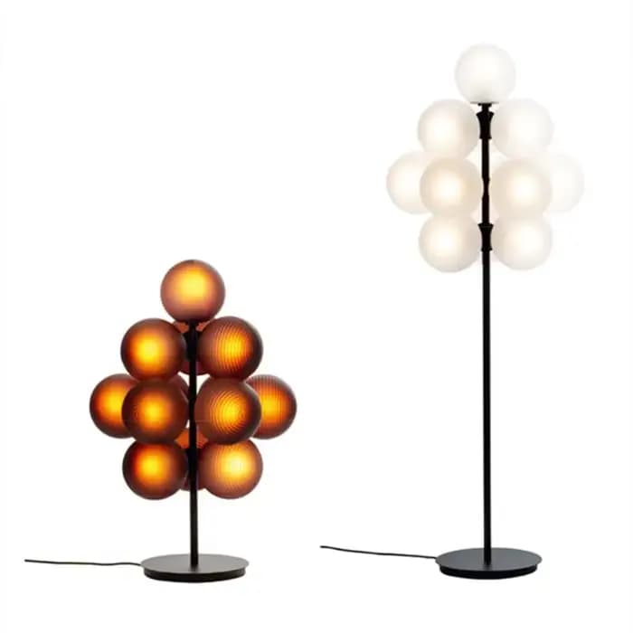 Lampe LED autoportante en verre de raisin, design créatif moderne, luminaire décoratif d'intérieur, idéal pour un salon ou une chambre à coucher