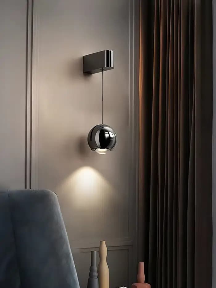 Chambre lampe de chevet murale réglable moderne luxe chevet applique salon noir chambre décoration mur LED lampe