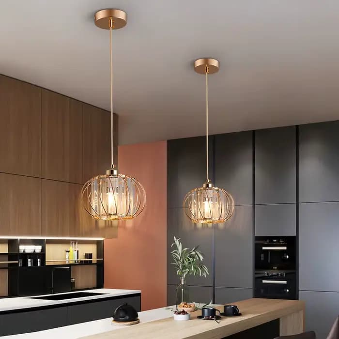 Plafonnier Suspendu en Clip au Design Moderne, Luminaire Décoratif de Plafond, Idéal pour une Cuisine, un délégations ou un Couloir