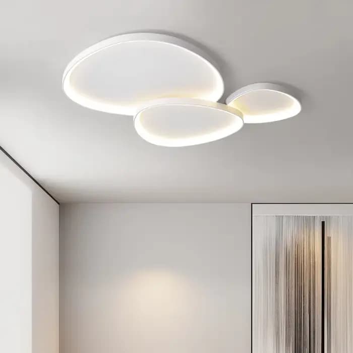 Plafonnier LED moderne pour salon, chambre, cuisine, salle à manger, lustre de plafond, lumière intérieure ultra-mince noire et blanche