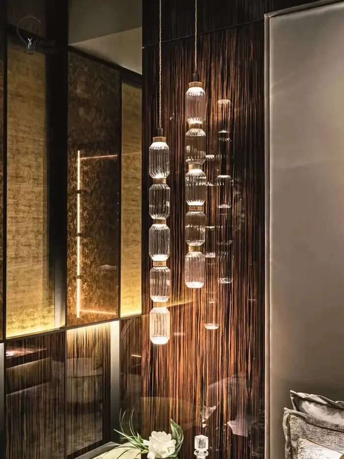 Lampe en verre design moderne pour salle à manger, cuisine, luminaires suspendus colorés LED pour hall d'entrée, restaurant, lampe suspendue pour longue table, bar