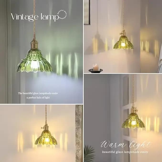 Applique Murale Rétro Nordique en Verre Floral, Lampe Murale Moderne Simple pour Chambre à Coucher, Bureau, Lumière LED pour Miroir avec Réglage