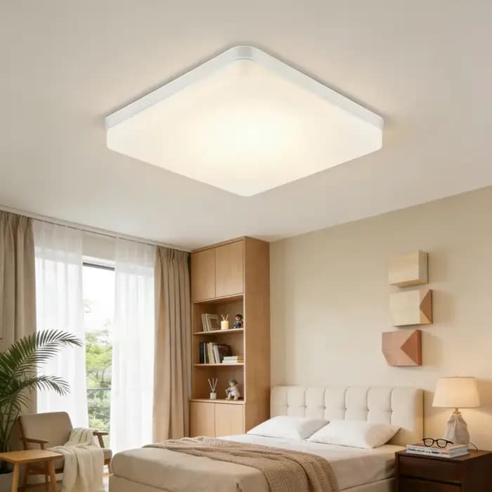 Plafonnier LED encastré, luminaire à panneau plat 18W-48W, lampe de plafond carrée moderne pour chambre à coucher, cuisine
