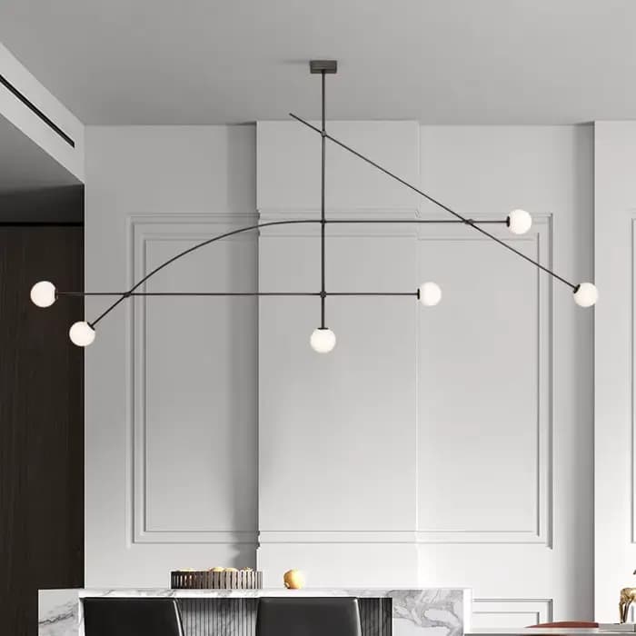 Plafonnier suspendu noir moderne avec verre dépoli pour salon chambre à coucher restaurant design contemporain luminaires装饰性吊灯现代黑色设计适用于客厅卧室餐厅