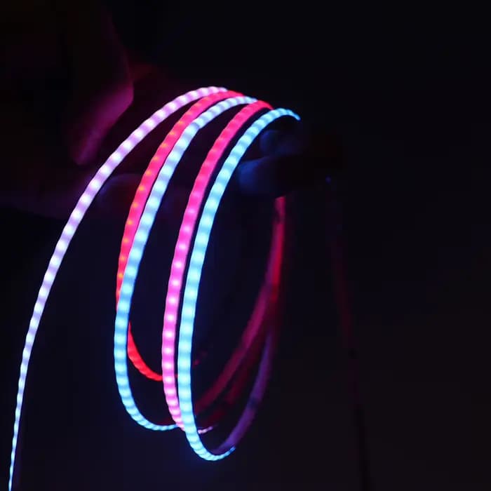 Bande lumineuse LED RGB 2812b, 5mm, DC 5V, 12V, flexible, diode, décor, écran TV, rétro-éclairage, pixel