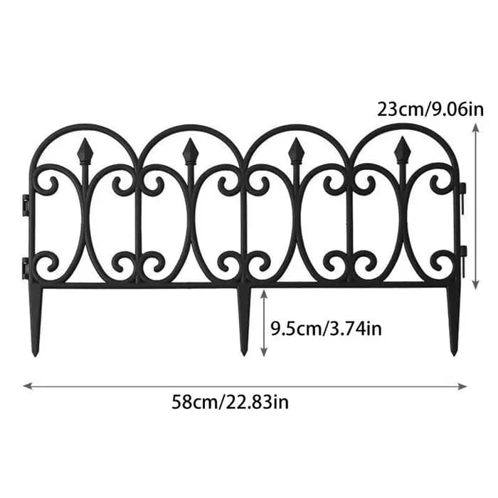 Clôture décorative de jardin, barrière extérieure antirouille en fil métallique, clôture pliante pour patio, barrière pour parterres de fleurs