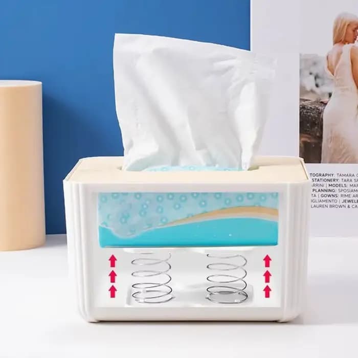 Boîte à serviettes en papier, Support à ressort, boîte en papier automatique, Support inférieur, Support de levage à Double ressort, porte-serviettes en papier, bombe