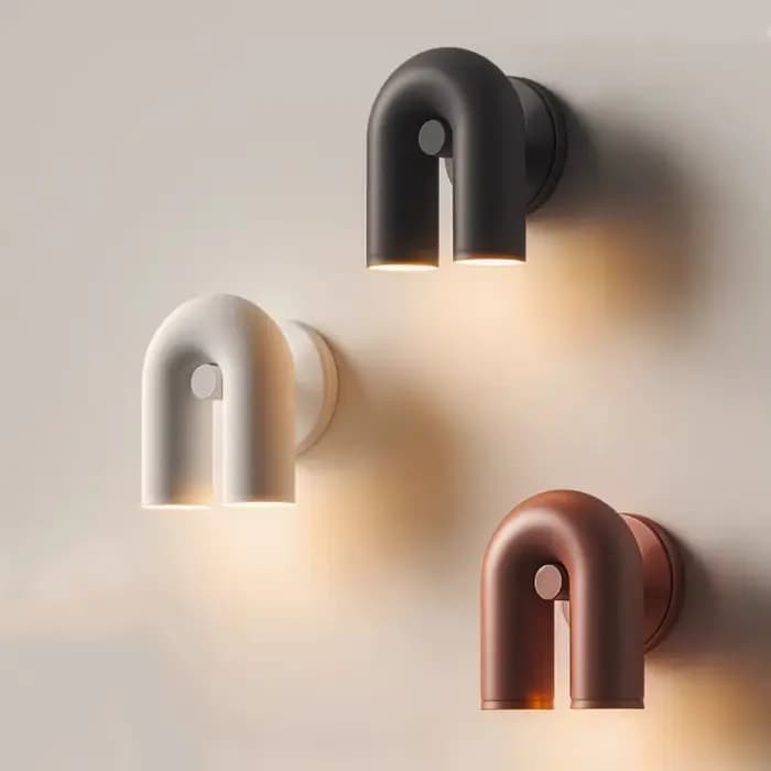 Applique Murale LED en Forme de U, Design poumons, pour Salon et Couloir