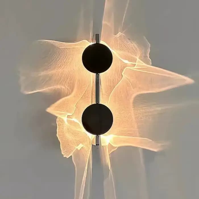 Lumière créative et ombre applique murale Restaurant rotatif en acier inoxydable chambre Art Halo atmosphère applique murale décorative