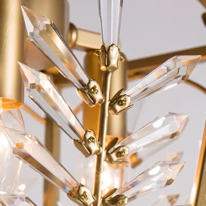Lustres dorés éclairage en cristal pour salle à manger cuisine luxe Unique chambre lustre entrée couloir lustre escaliers lumière