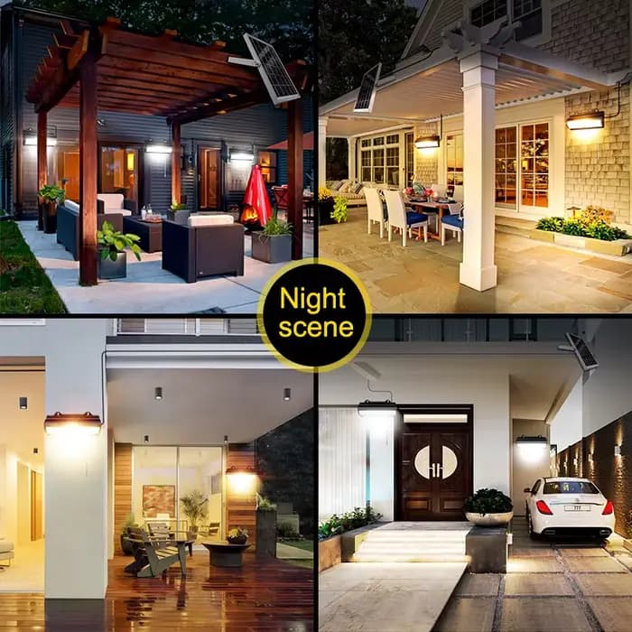 Lampes suspendues solaires extérieures lampe solaire extérieure de jardin étanche avec détecteur de mouvement projecteur LED lumières de hangar solaires à distance