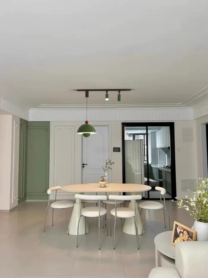 Style français pendentif LED lumière longue bande projecteur décoration de la maison salon chambre salle à manger cuisine luminaires