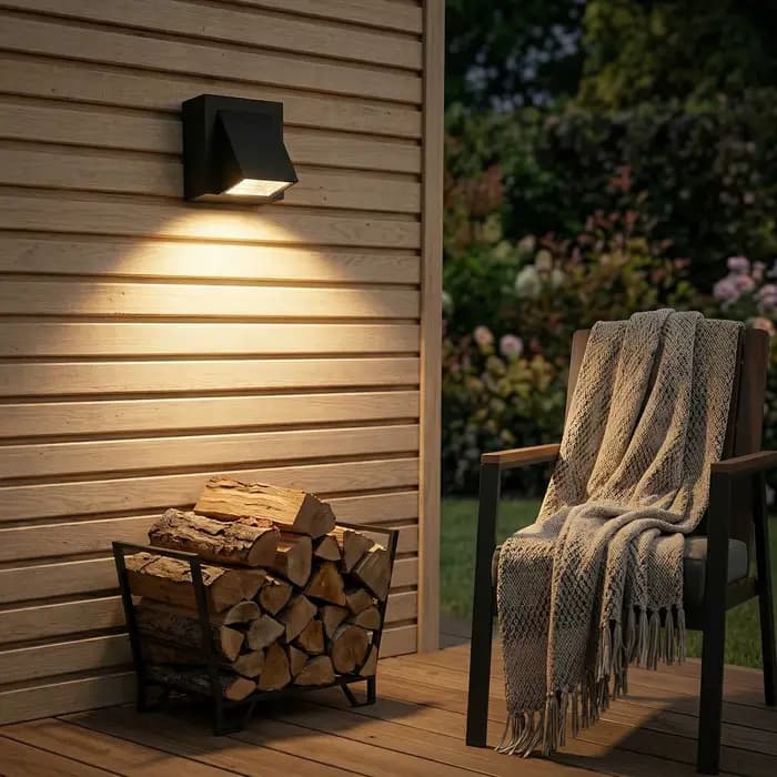 Applique murale LED extérieure étanche IP65 en plastique AC110V 220V pour balcon, jardin, porche – Luminaire décoratif pour la maison