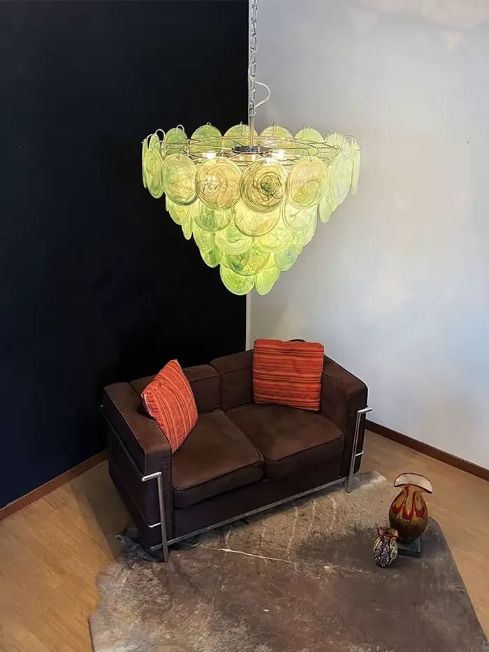 Lustre LED Dimmable 2026 en Verre Murano Suspension Luminaire pour Hall d'entrée et Salle à Manger Installation Facile et Luminosité Variable Occasion Spéciale
